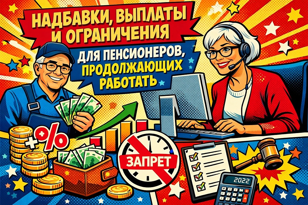 Надбавки, выплаты и ограничения для пенсионеров, продолжающих работать