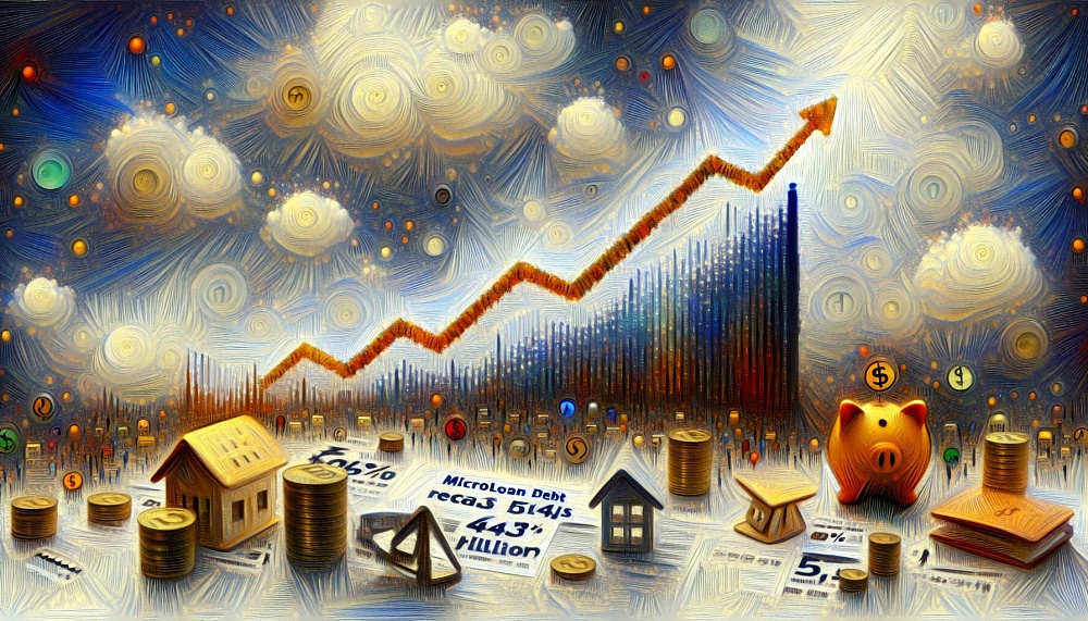 Долг россиян по микрозаймам в 2024 году достиг 523 млрд рублей, увеличившись на 45%