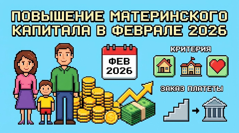 Повышение материнского капитала в феврале 2026: критерии, суммы и порядок выплат
