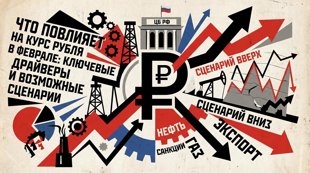 Что повлияет на курс рубля в феврале: ключевые драйверы и возможные сценарии