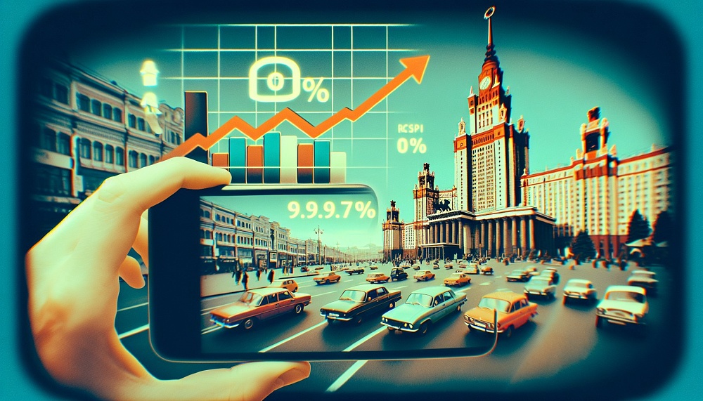 Инфляция в России в годовом выражении снизилась до 9,78%