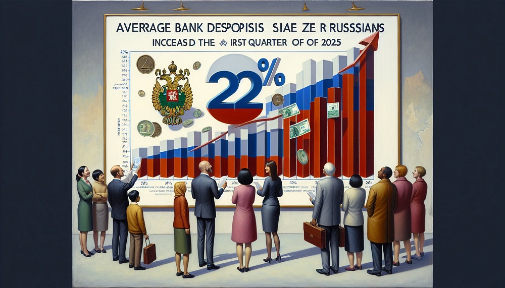 Средний размер банковских вкладов россиян вырос на 20% в первом квартале 2025 года