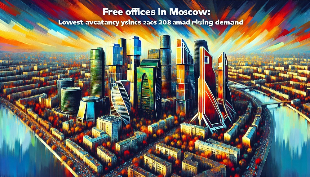 Свободные офисы в Москве: минимальная вакантность с 2018 года на фоне растущего спроса