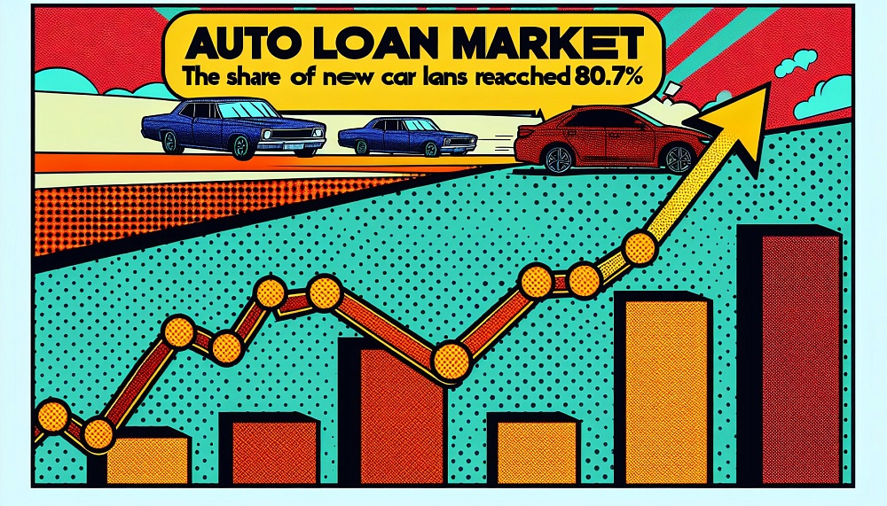 Рынок автокредитования: доля кредитов на новые авто достигла 80,7%