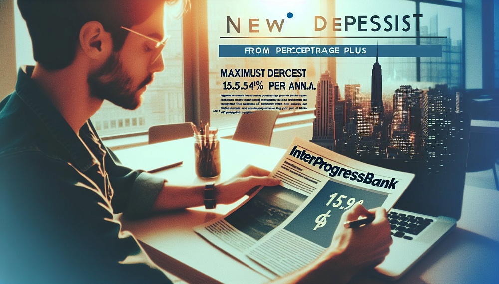 Новый вклад от Интерпрогрессбанка: Максимальный процент плюс – 15,54% годовых.