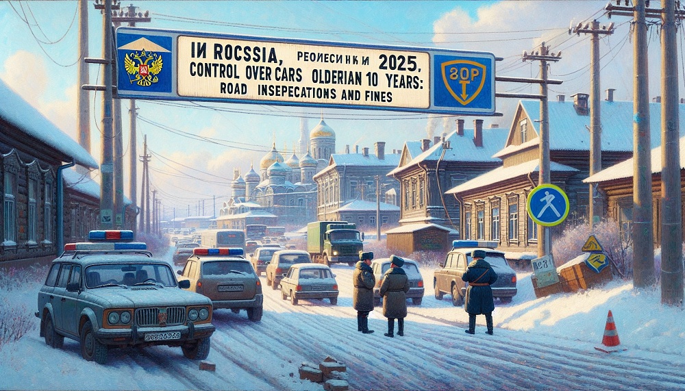 В России с 2025 года усилят контроль за автомобилями старше 10 лет: проверки и штрафы на дороге