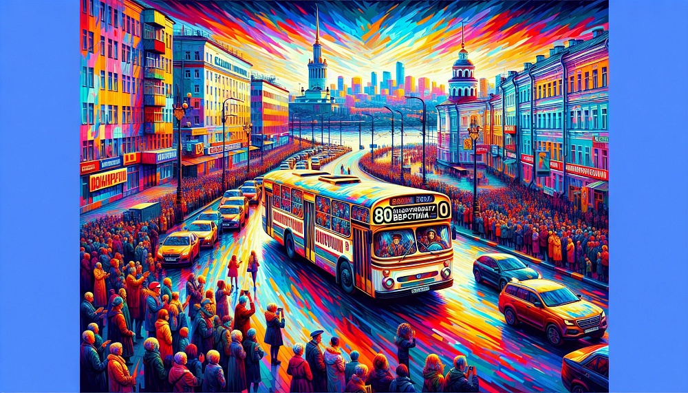 Во Владивостоке стартовали брендированные автобусы в честь 80-летия Победы