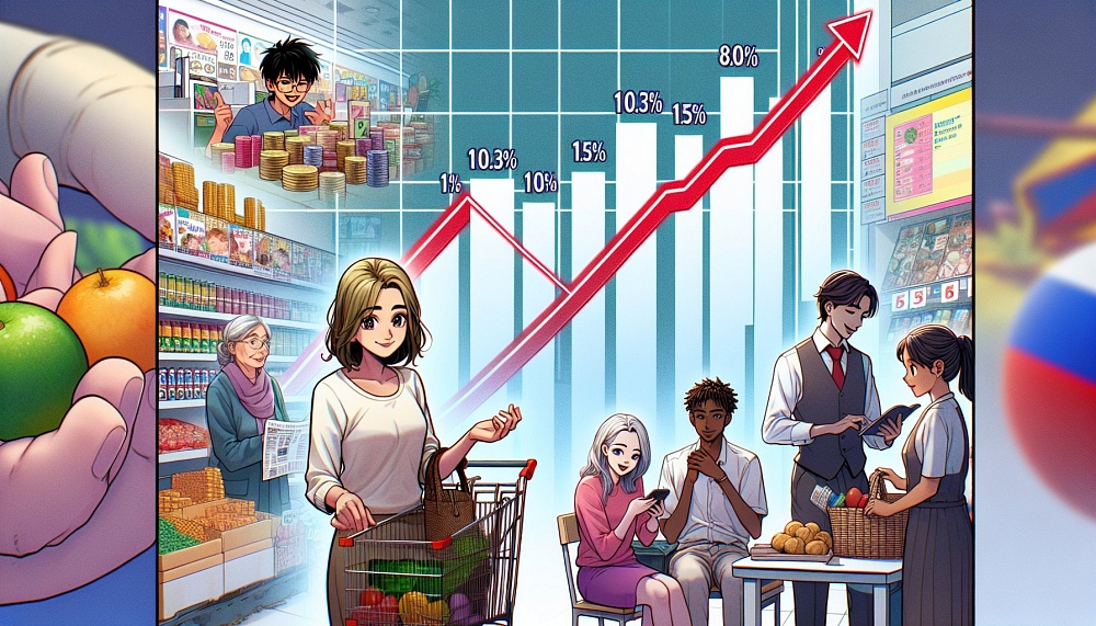 Инфляция в России в марте достигла 10,34% в годовом выражении