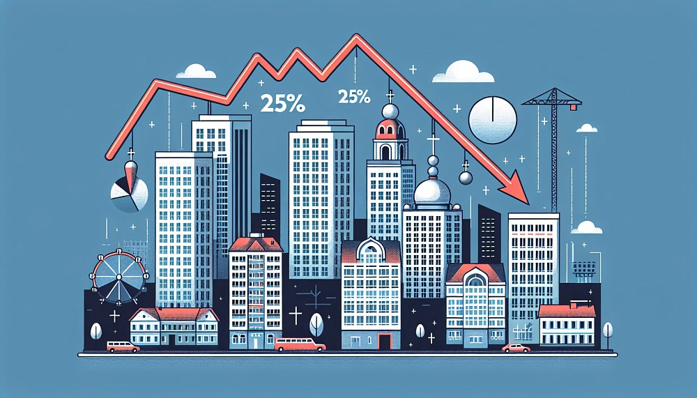 Продажа квартир по ДДУ в России упала на 25% в 2024 году